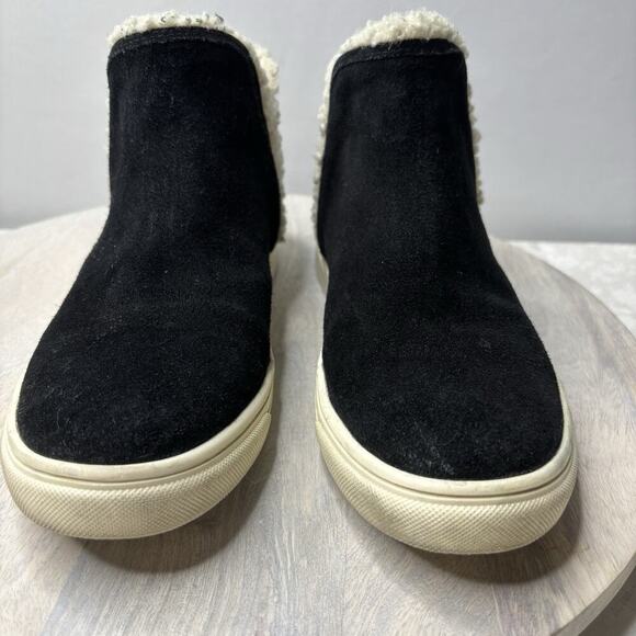 Lucky Brand Shoes Womens 9 M Laycia Casual High Top Sneakers Black Suede - Picture 3 of 7